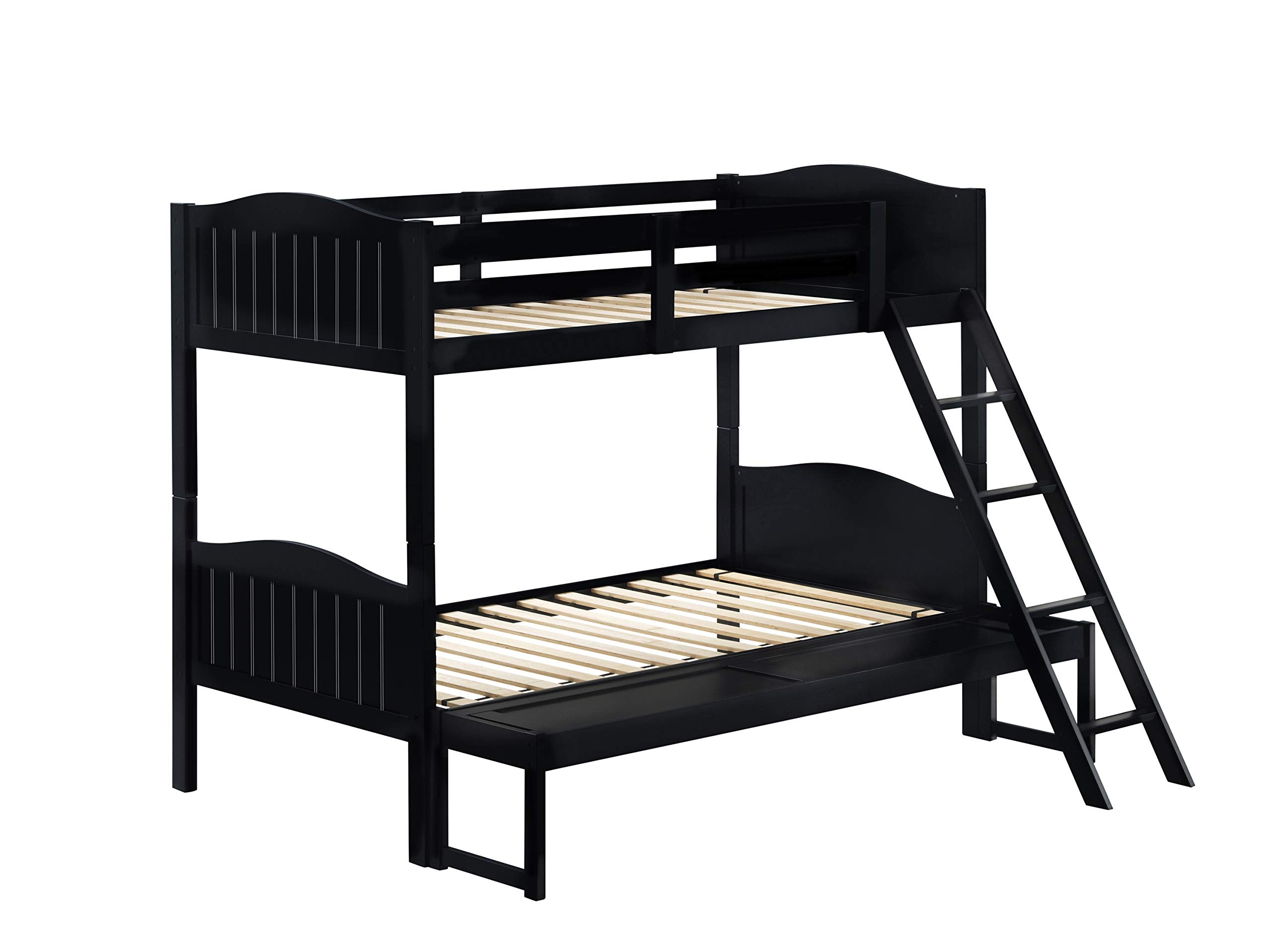 Coaster Home Furnishings Littleton Twin Over Full Bunk Bed with Ladder Black
